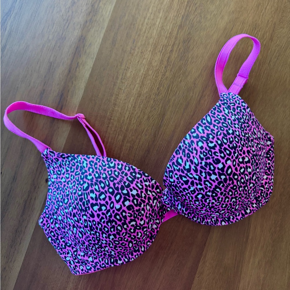 Victoria’s Secret Pink Leopard Push-up Bra